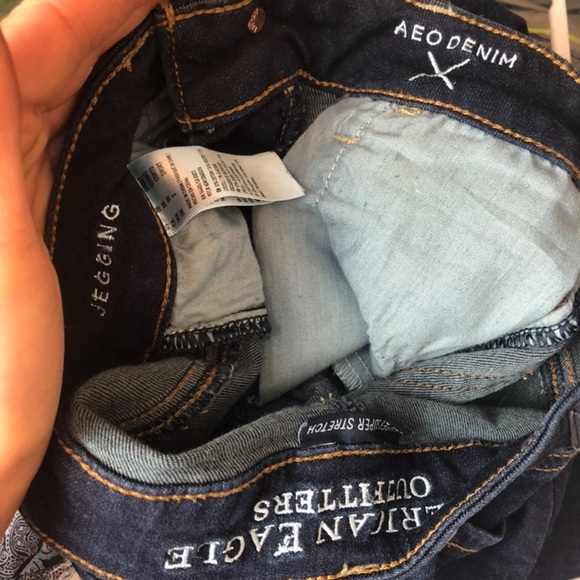 American Eagle Rose Embroidered Skinny Jeans 00S - Picture 8 of 8